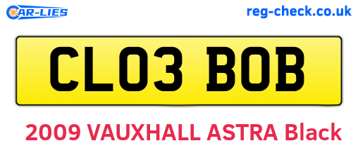 CL03BOB are the vehicle registration plates.