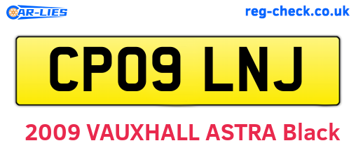 CP09LNJ are the vehicle registration plates.