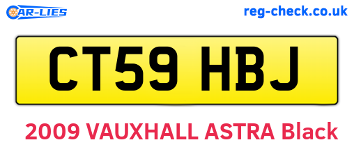 CT59HBJ are the vehicle registration plates.