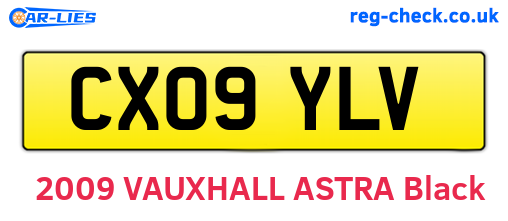 CX09YLV are the vehicle registration plates.