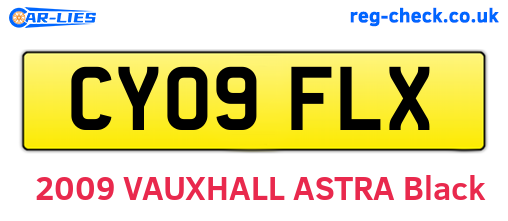CY09FLX are the vehicle registration plates.
