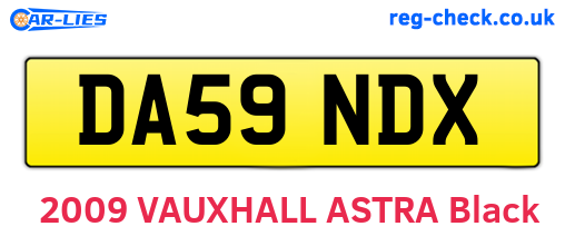 DA59NDX are the vehicle registration plates.