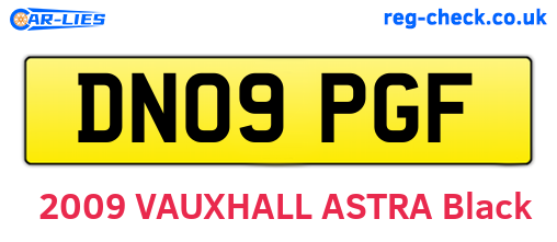 DN09PGF are the vehicle registration plates.