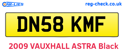 DN58KMF are the vehicle registration plates.