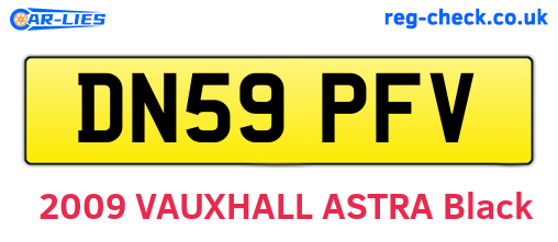 DN59PFV are the vehicle registration plates.