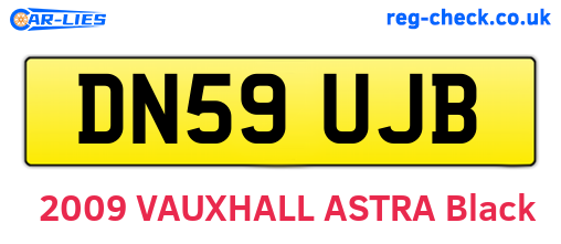 DN59UJB are the vehicle registration plates.