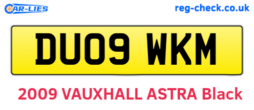 DU09WKM are the vehicle registration plates.