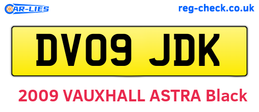 DV09JDK are the vehicle registration plates.