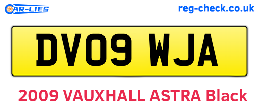 DV09WJA are the vehicle registration plates.
