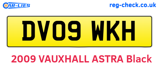 DV09WKH are the vehicle registration plates.