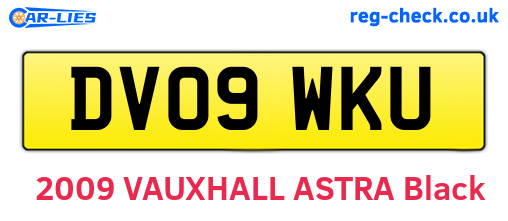 DV09WKU are the vehicle registration plates.