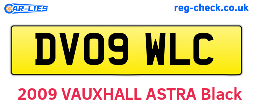 DV09WLC are the vehicle registration plates.