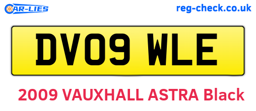 DV09WLE are the vehicle registration plates.