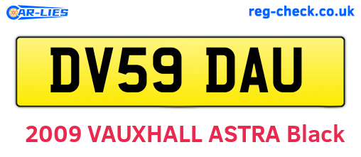 DV59DAU are the vehicle registration plates.