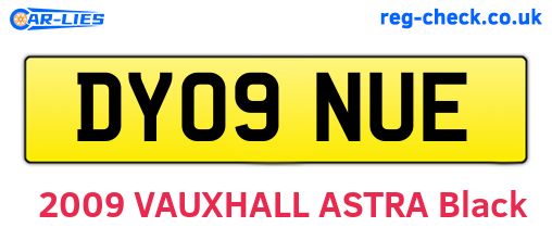 DY09NUE are the vehicle registration plates.