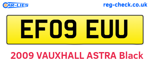 EF09EUU are the vehicle registration plates.