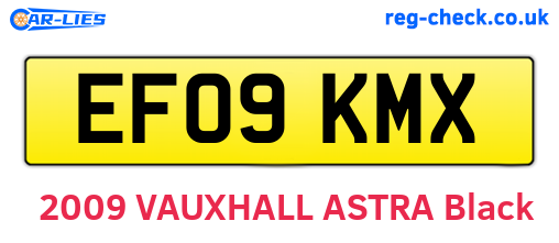 EF09KMX are the vehicle registration plates.