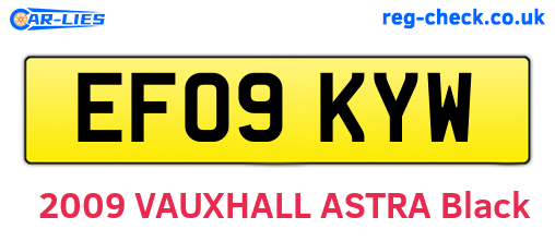EF09KYW are the vehicle registration plates.