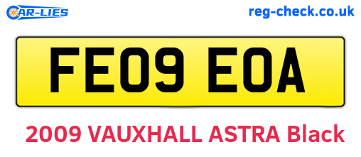 FE09EOA are the vehicle registration plates.