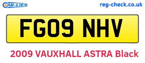 FG09NHV are the vehicle registration plates.