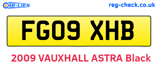 FG09XHB are the vehicle registration plates.