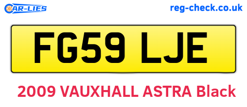 FG59LJE are the vehicle registration plates.