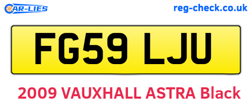 FG59LJU are the vehicle registration plates.