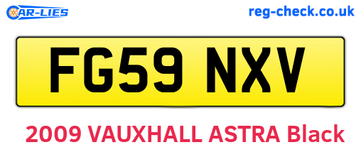 FG59NXV are the vehicle registration plates.