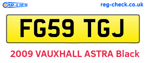 FG59TGJ are the vehicle registration plates.