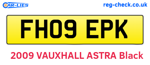 FH09EPK are the vehicle registration plates.
