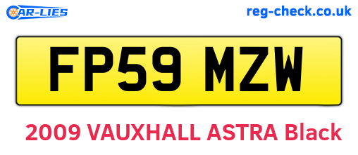 FP59MZW are the vehicle registration plates.