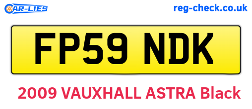 FP59NDK are the vehicle registration plates.