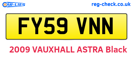 FY59VNN are the vehicle registration plates.