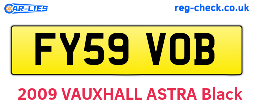 FY59VOB are the vehicle registration plates.