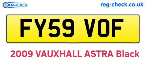 FY59VOF are the vehicle registration plates.