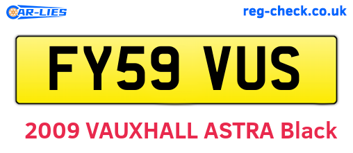 FY59VUS are the vehicle registration plates.
