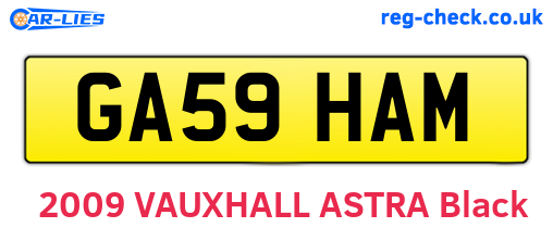 GA59HAM are the vehicle registration plates.