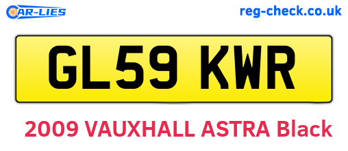 GL59KWR are the vehicle registration plates.