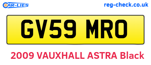 GV59MRO are the vehicle registration plates.