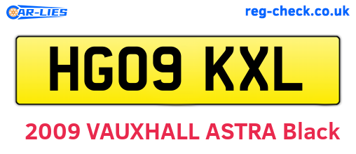HG09KXL are the vehicle registration plates.