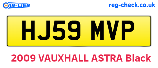 HJ59MVP are the vehicle registration plates.