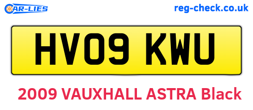 HV09KWU are the vehicle registration plates.