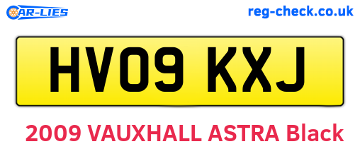 HV09KXJ are the vehicle registration plates.
