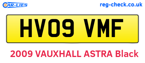 HV09VMF are the vehicle registration plates.