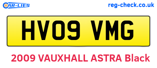 HV09VMG are the vehicle registration plates.