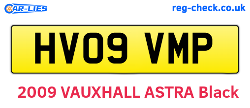 HV09VMP are the vehicle registration plates.