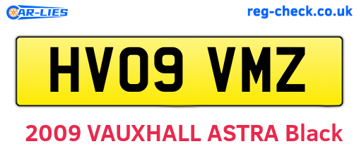 HV09VMZ are the vehicle registration plates.
