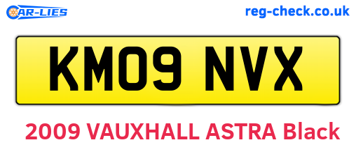 KM09NVX are the vehicle registration plates.