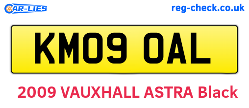 KM09OAL are the vehicle registration plates.