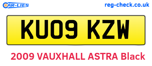 KU09KZW are the vehicle registration plates.